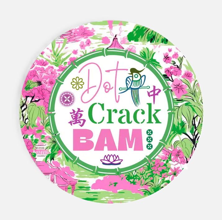 Dot Crack Bam Bamboo Mahjong Paper Plates 7"