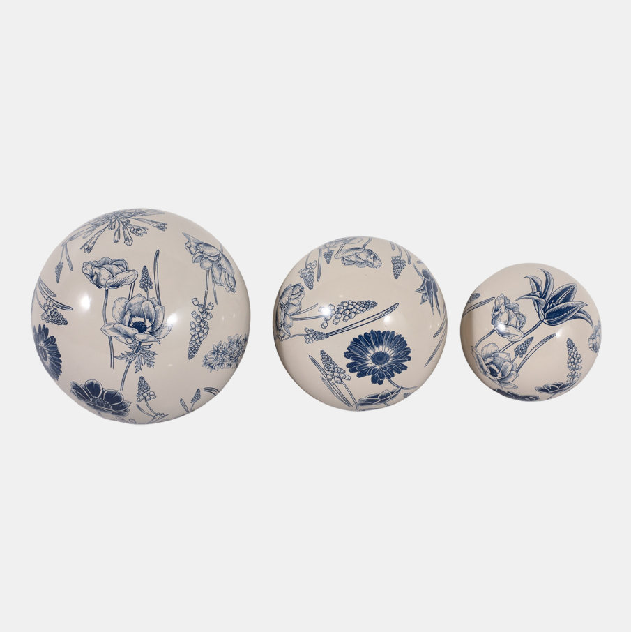 Floral Orb, Blue & Ivory - 13 Hub Lane   |  