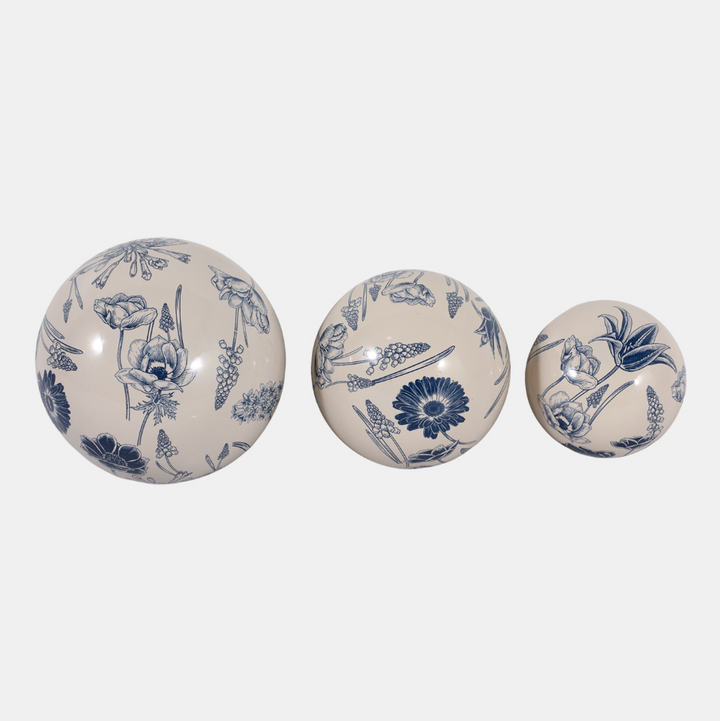 Floral Orb, Blue & Ivory - 13 Hub Lane   |  