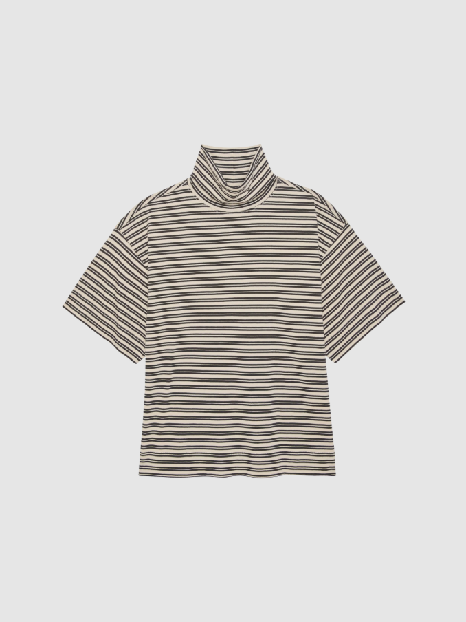 Nation LTD Fable Turtleneck Tee, Vintage Yarn Dye Stripe - 13 Hub Lane   |  