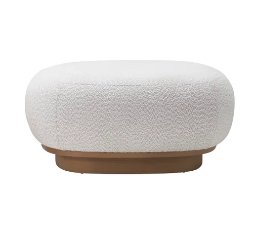 Upholstered Round Ottoman - 13 Hub Lane   |  