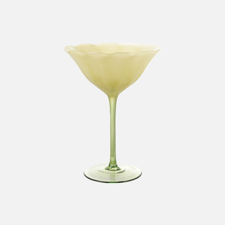 Flower Shaped Stemmed Coupe Glass