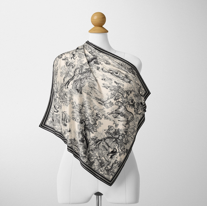 Jungle Print Square Scarf
