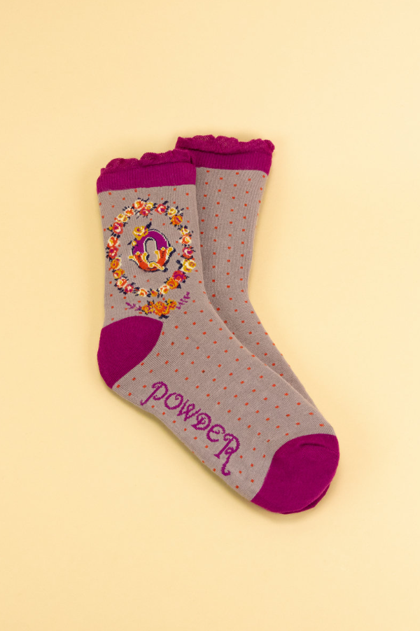 'Q' Alphabet Socks