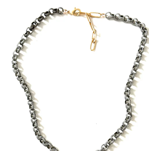 CV Designs Long Cross Drop Necklace