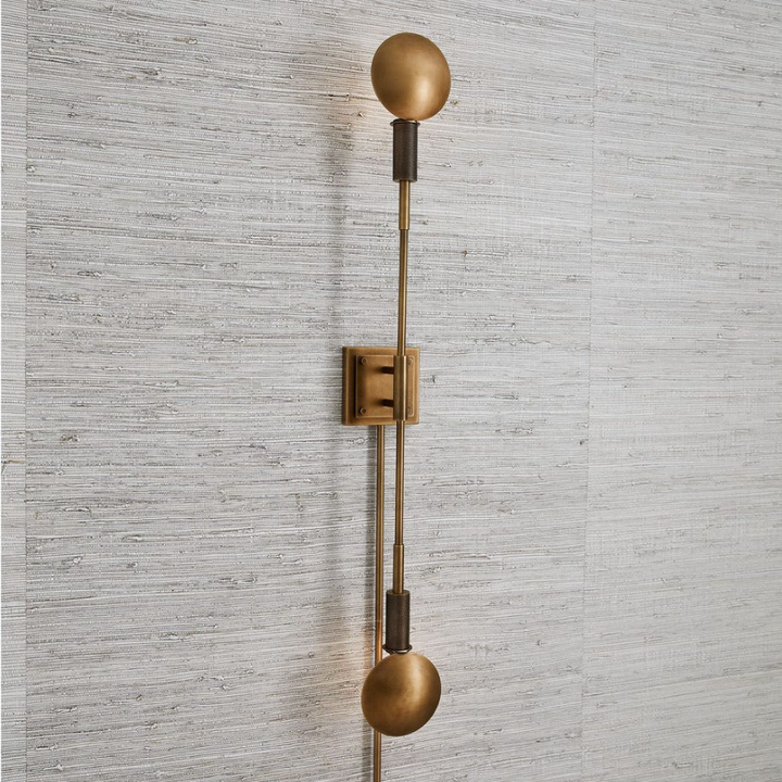 Polar 2 Light Sconce, Light Antique Brass