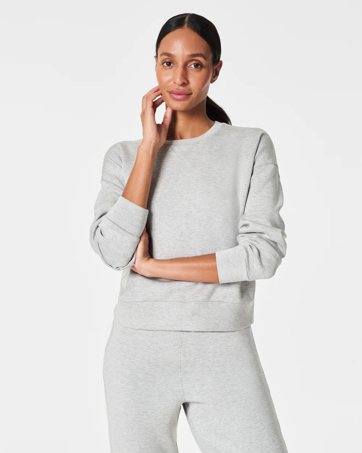 Spanx AirEssentials Crew, Light Grey Heather