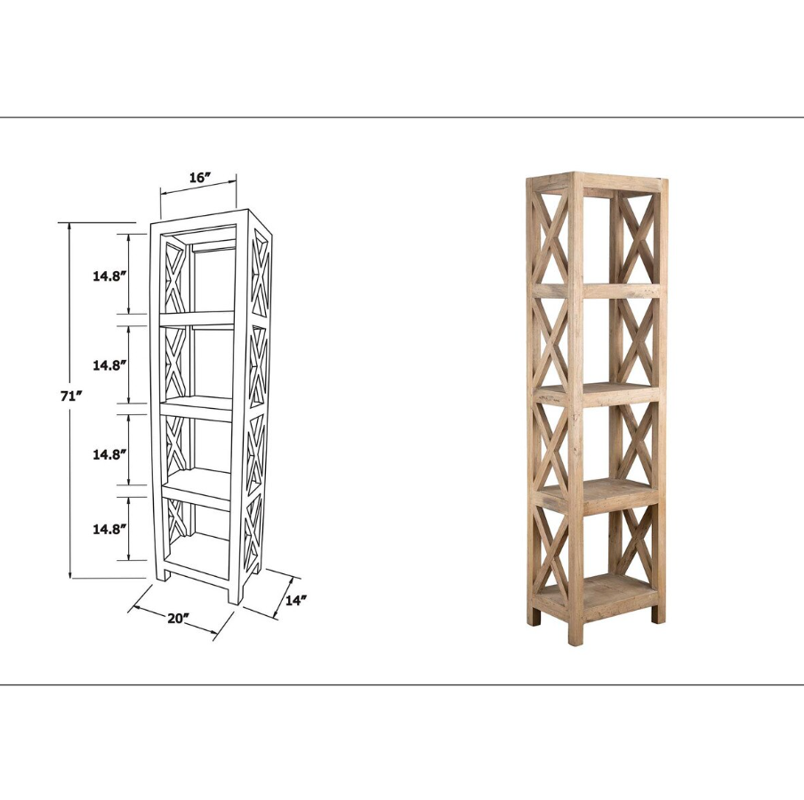 Promenade Tall Narrow Bookcase