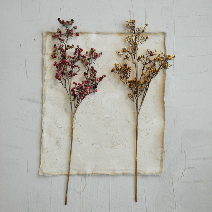 Faux Berry Stem, Burgundy - 13 Hub Lane   |  Botanical Stems