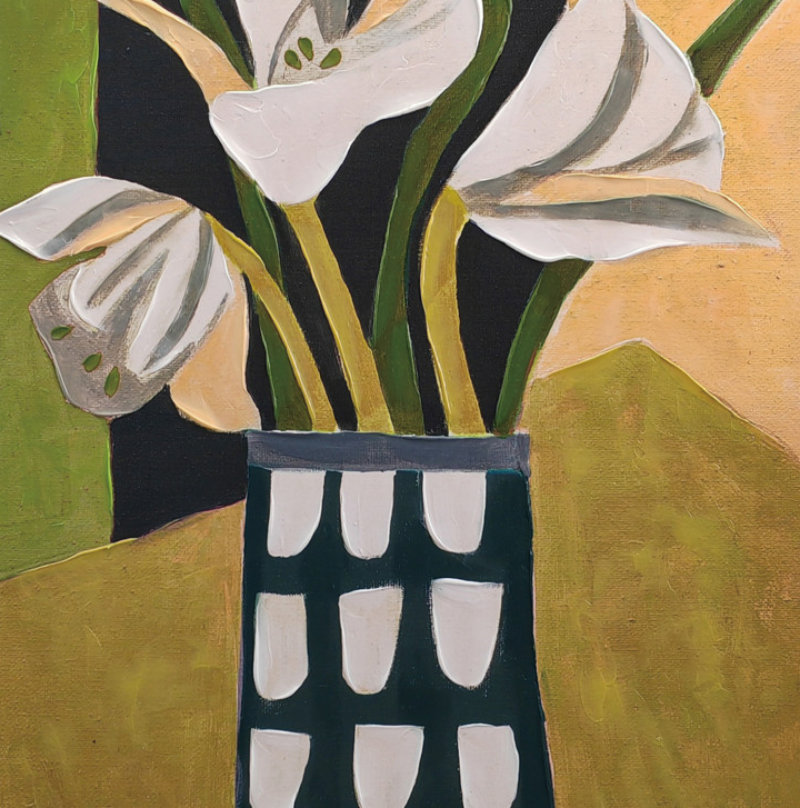 Abstract Flowers In Vase
