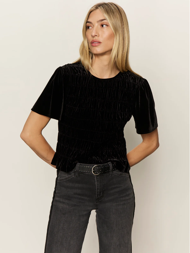 We Belong Together Velvet Top, Black