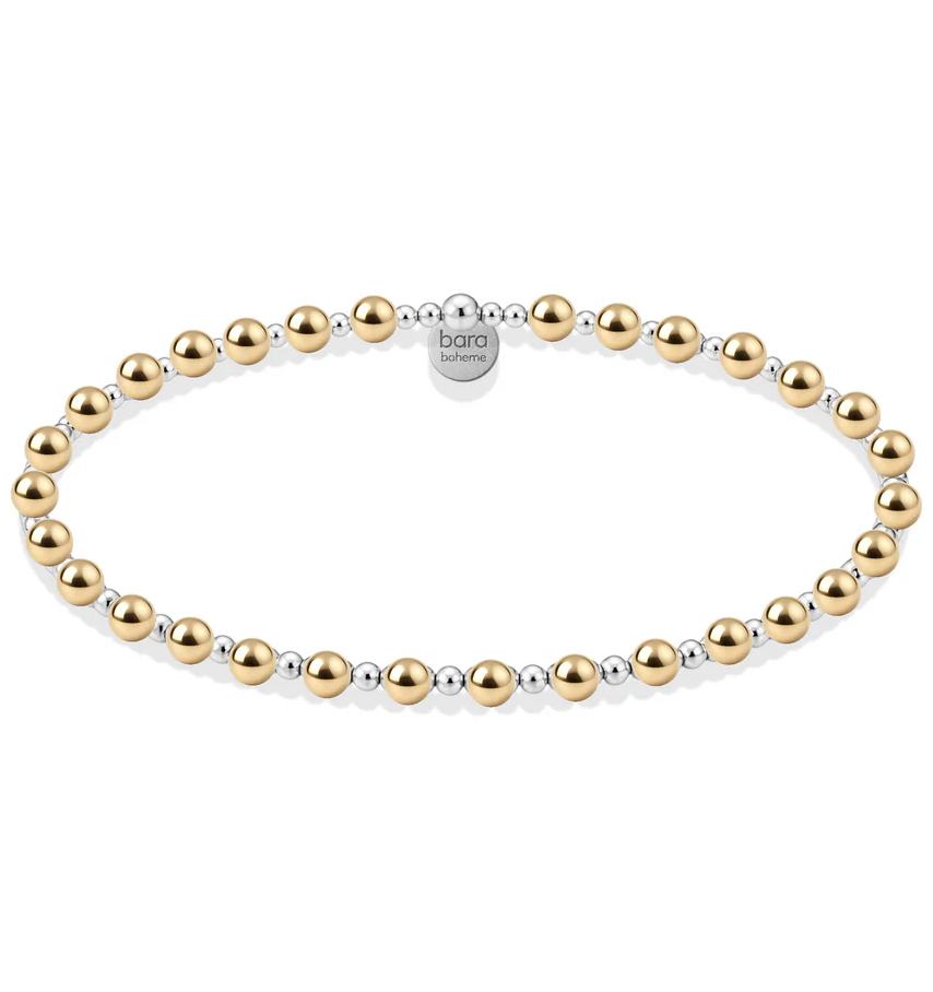 bara boheme nicole gold filled beaded bracelet - 2tone ss - 13 Hub Lane   |  