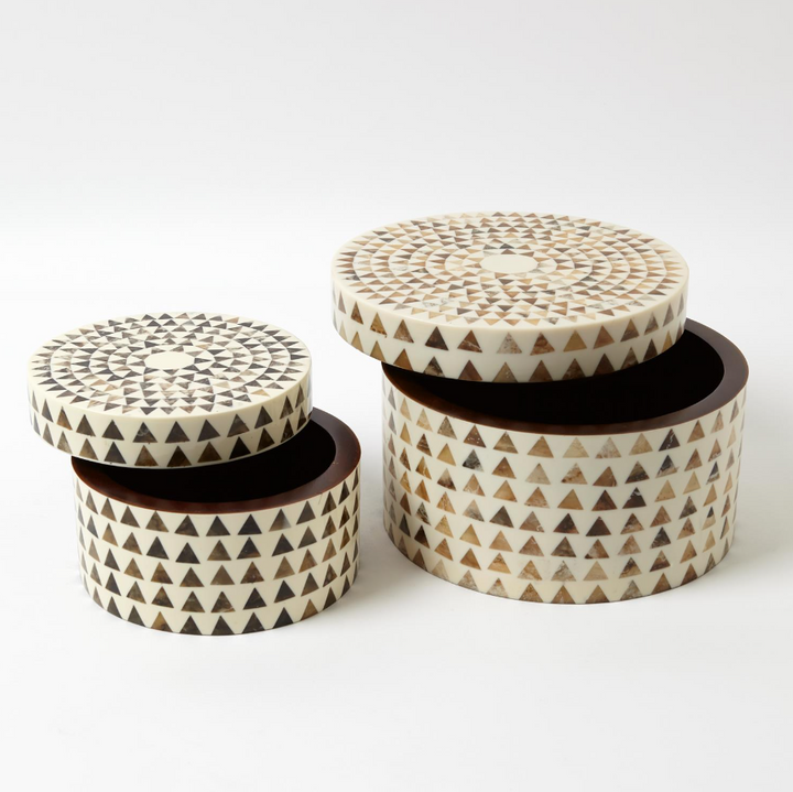 Triangle Stripe Round Box