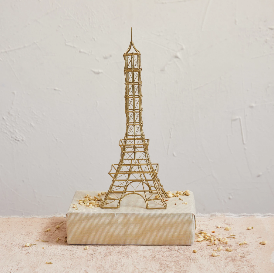 Wire Eiffel Tower, Antique Brass