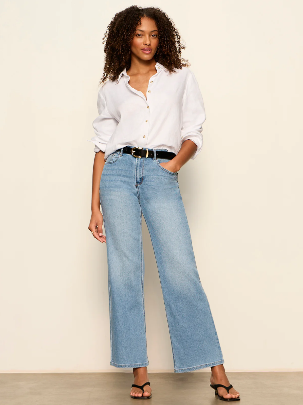 More Love Linen Tie Top, White