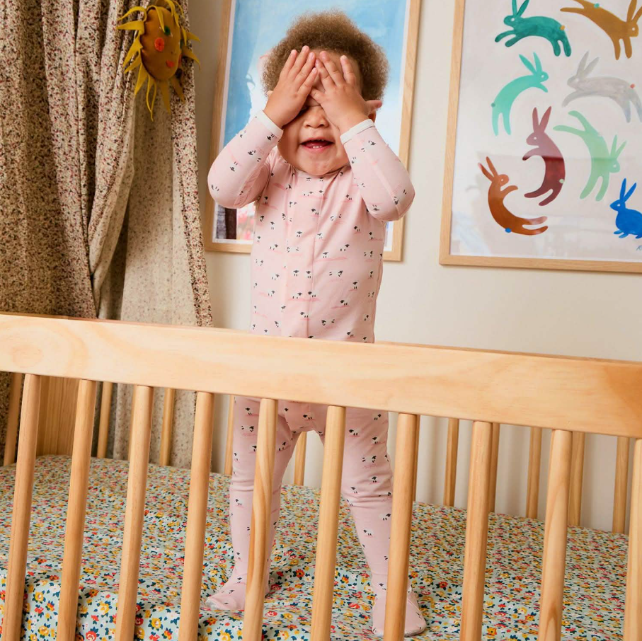 pink baa baa baby modal magnetic footie - 13 Hub Lane   |  Footies