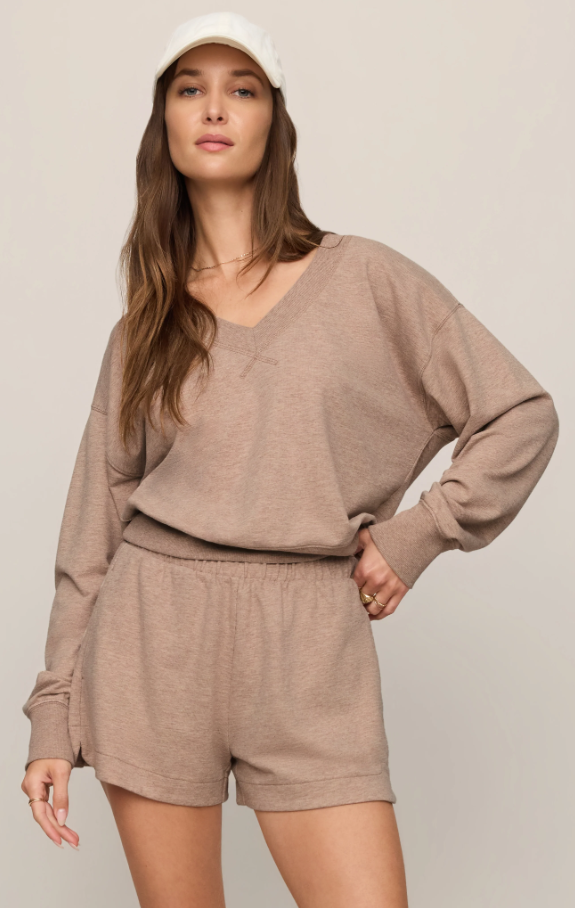 The Everyday V-Neck, Heather Ash
