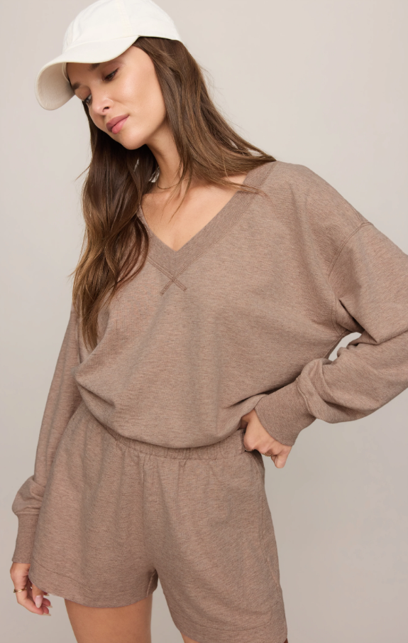 The Everyday V-Neck, Heather Ash