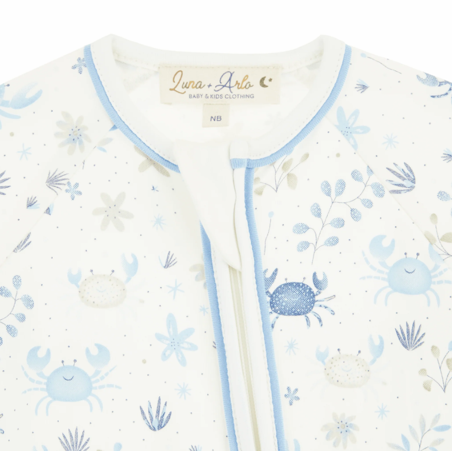 Crabby Cove Zip Playsuit - Sky - 13 Hub Lane   |  