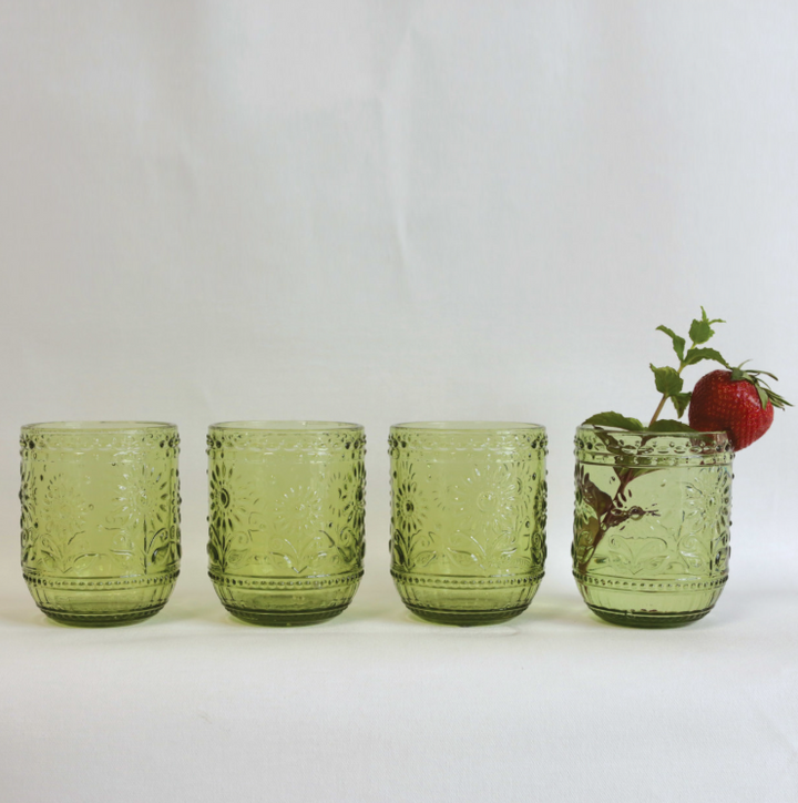 12oz. Embossed Drinking Glass