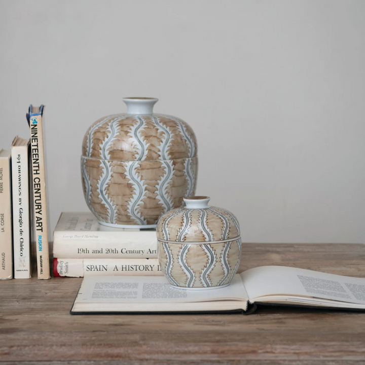 Hand-Painted Decorative Jar