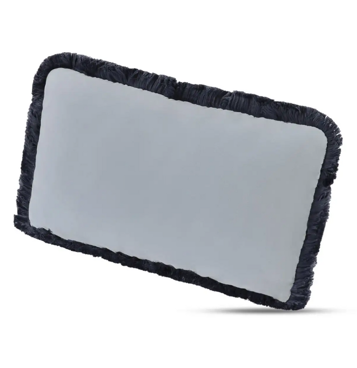Yasmin Faux Mohair Lumbar Cushion, Light Blue