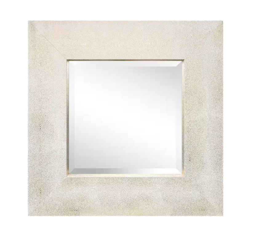 13 Hub Lane Shagreen Leather Mirror