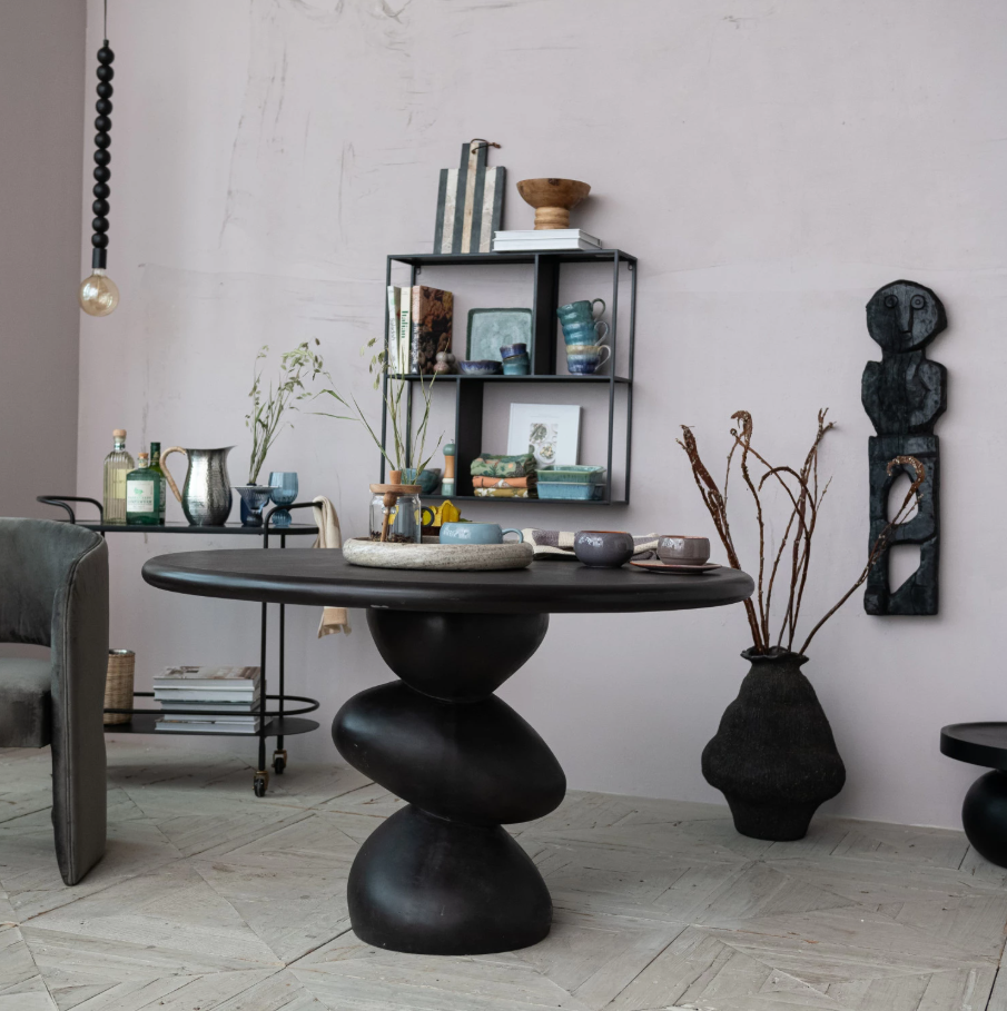 Concrete Indoor/Outdoor Stacked Base Dining Table - Thumbnail 2