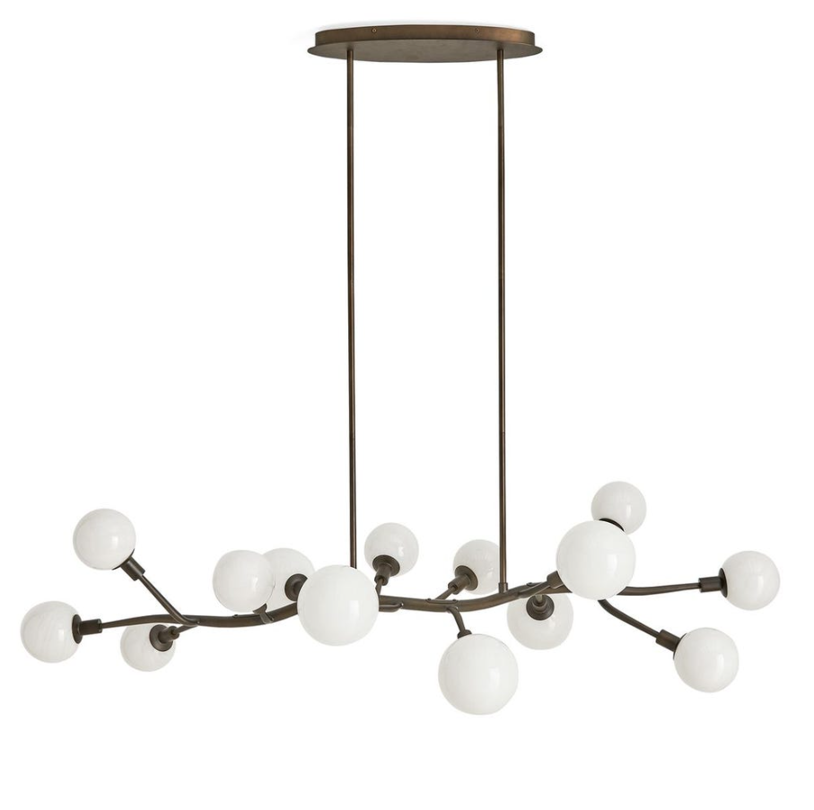 Meandering 14-Light Pendant, Bronze - 13 Hub Lane   |  Pendants