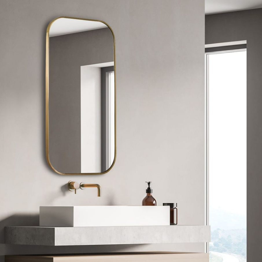 Taft Mirror, Brass - 13 Hub Lane   |  Rectangular Wall Mirrors