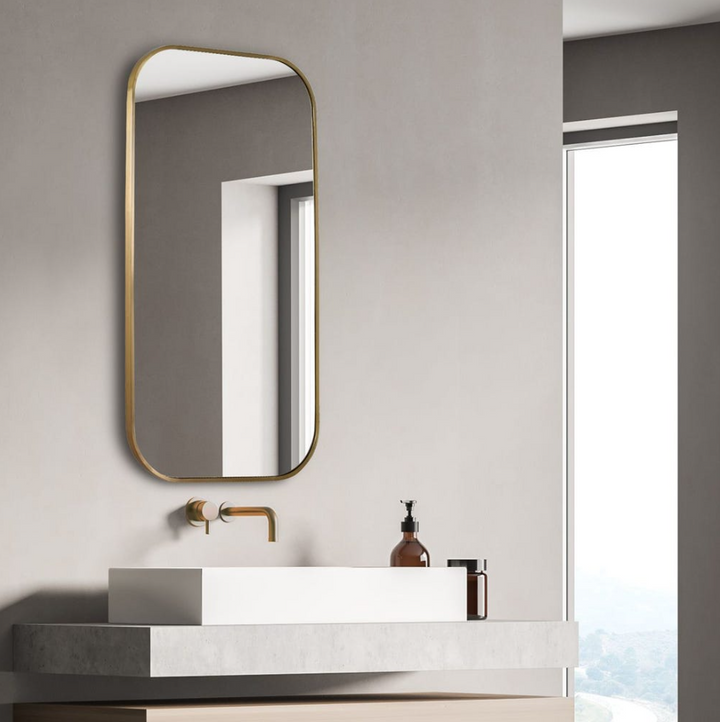 Taft Mirror, Brass - 13 Hub Lane   |  Rectangular Wall Mirrors