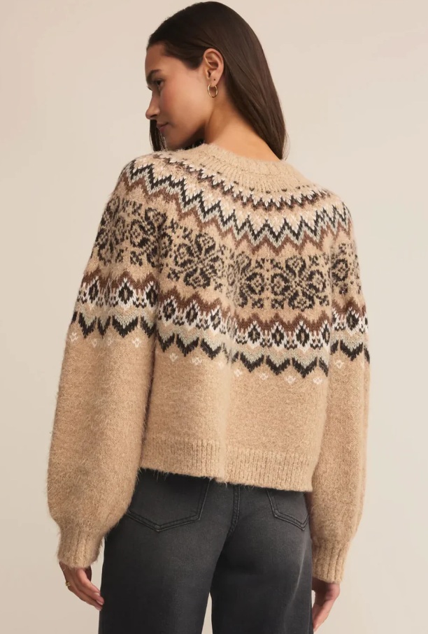 Kenaby Fair Isle Sweater, Oatmeal Heather - 13 Hub Lane   |  