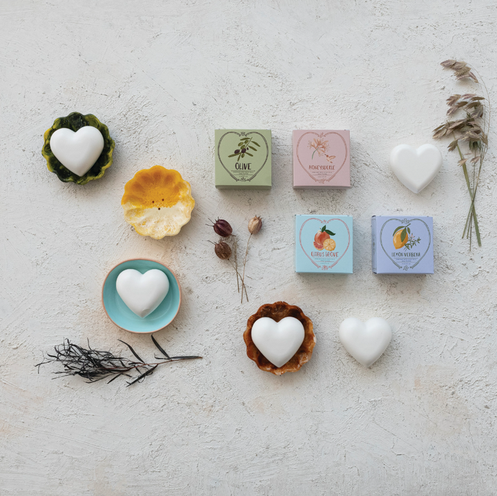 6oz. Triple Milled Heart Shaped Soap