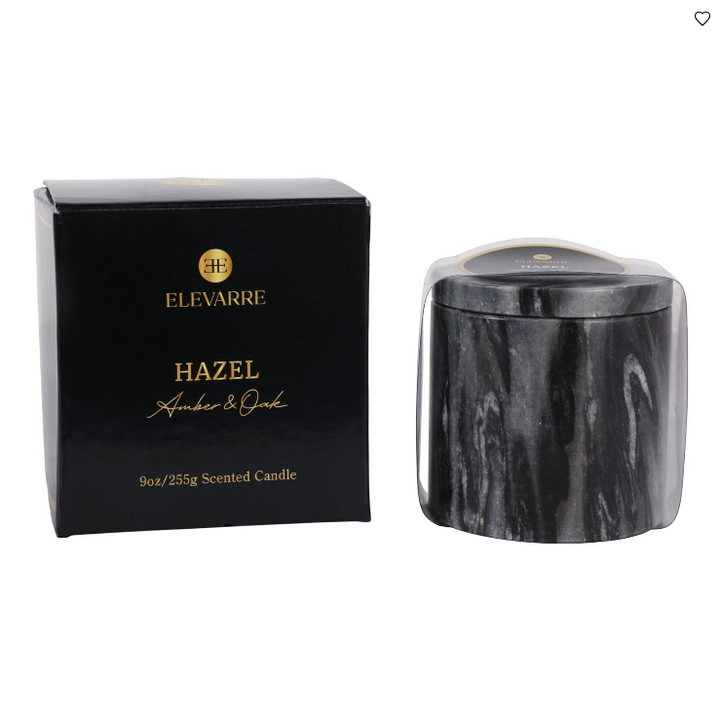 Hazel Amber & Oak Marble Candle