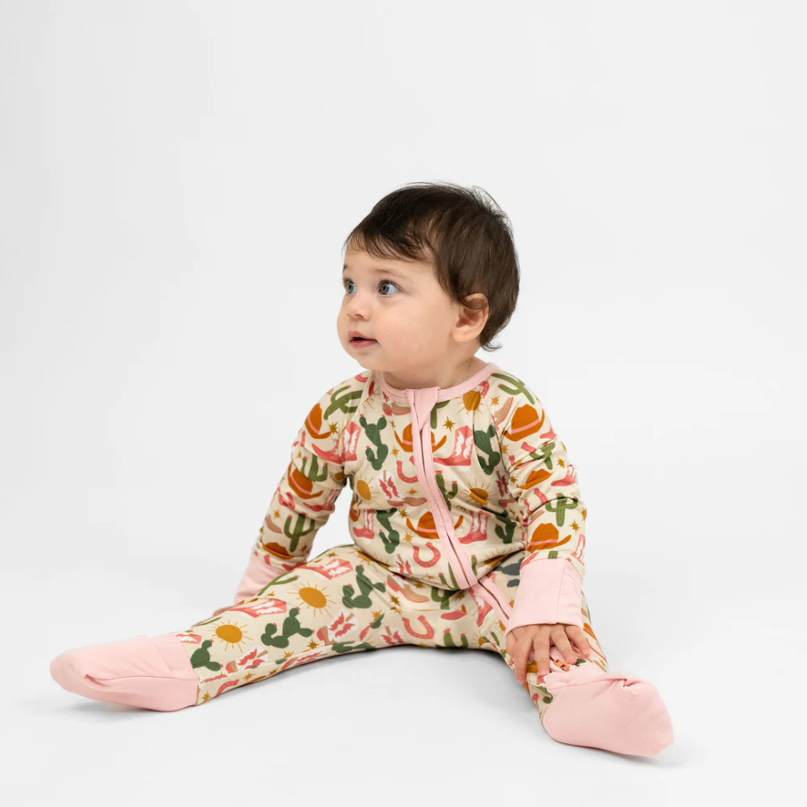 Hey Y'all Western Bamboo Convertible Baby Pajamas - 13 Hub Lane   |  