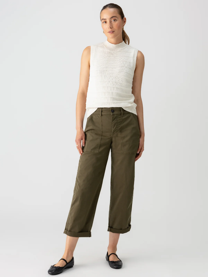 Cruiser Chino Semi-High Rise Pant, Burnt Olive