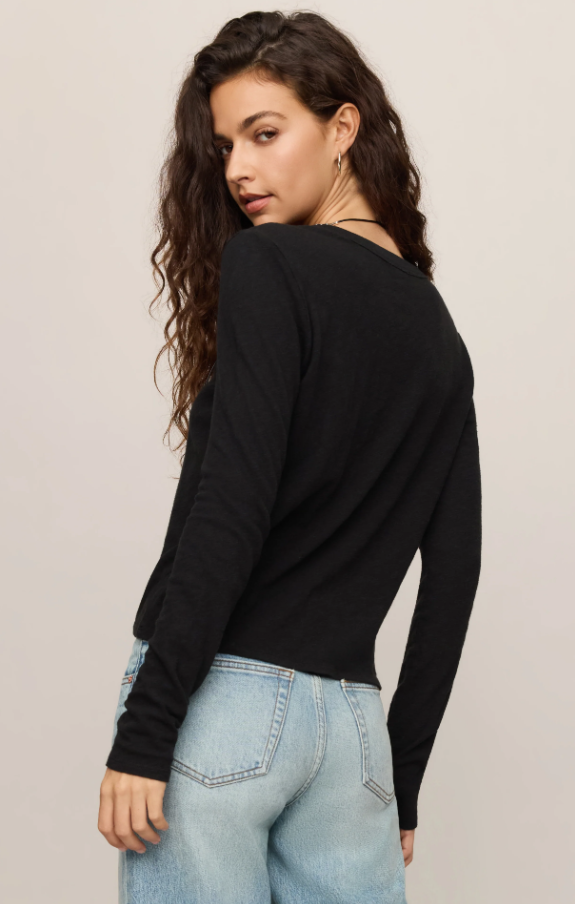 Junie Longsleeve Tee, Black