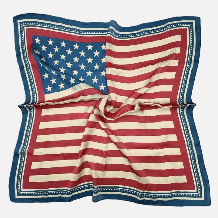 American Flag Print Bandana Scarf