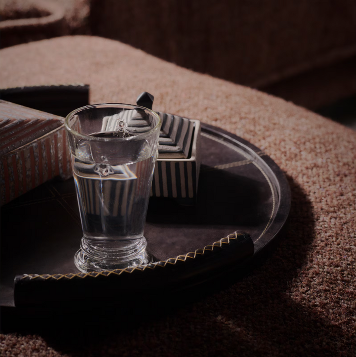 Forte Leather Round Tray