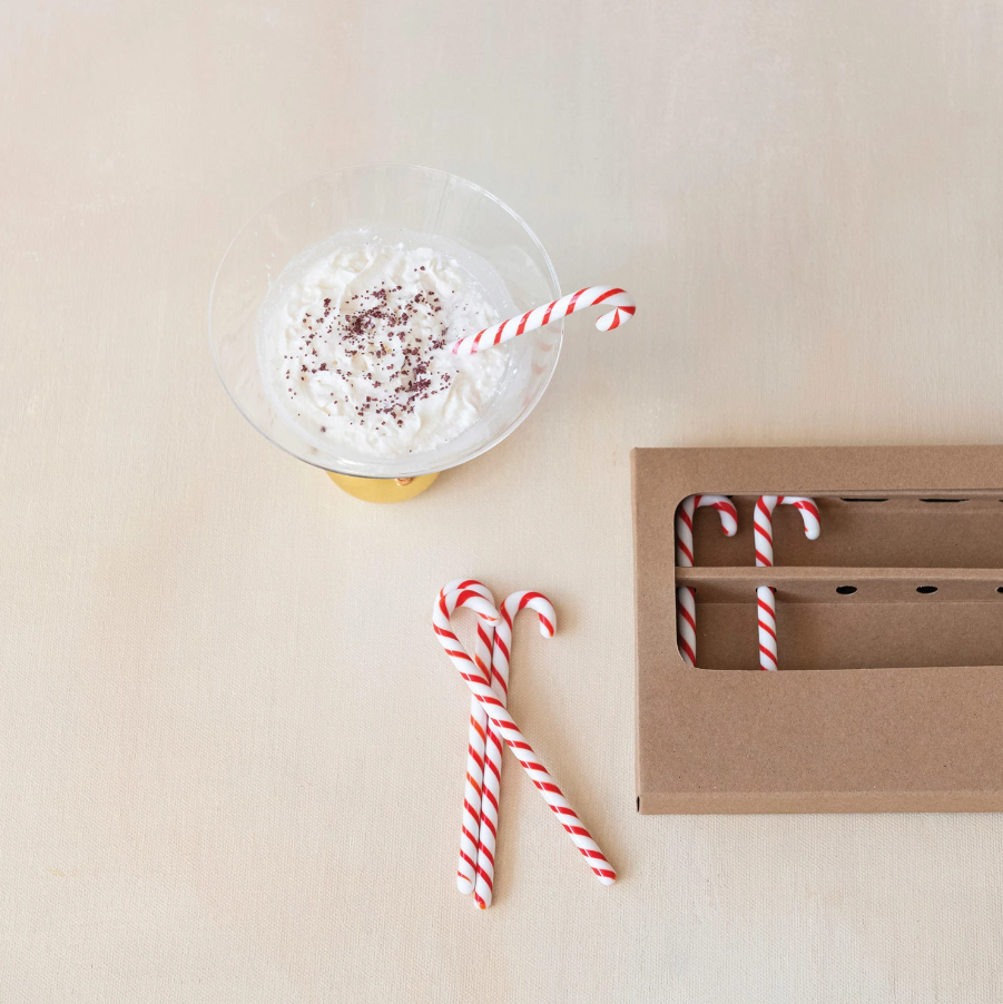 Glass Candy Cane Stir Sticks