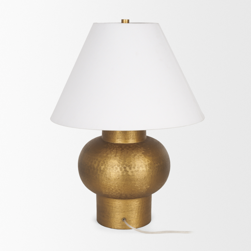 Salaah Table Lamp, Antique Gold - 13 Hub Lane   |  Metal Table Lamps