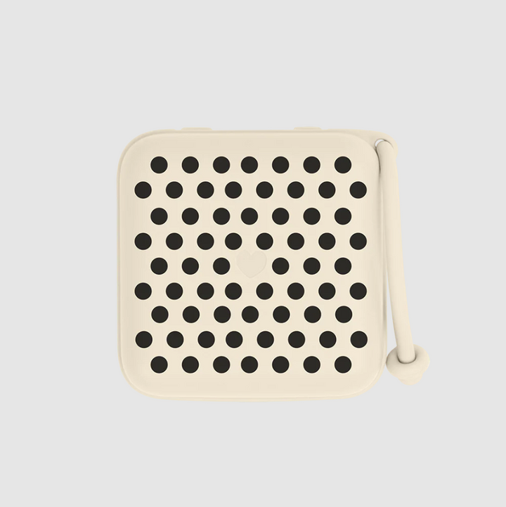 STUDIO Pacifier Box Polka, Ivory/Black