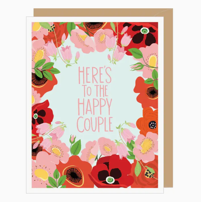 Happy Couple Floral Wedding/Engagement Card - 13 Hub Lane   |  