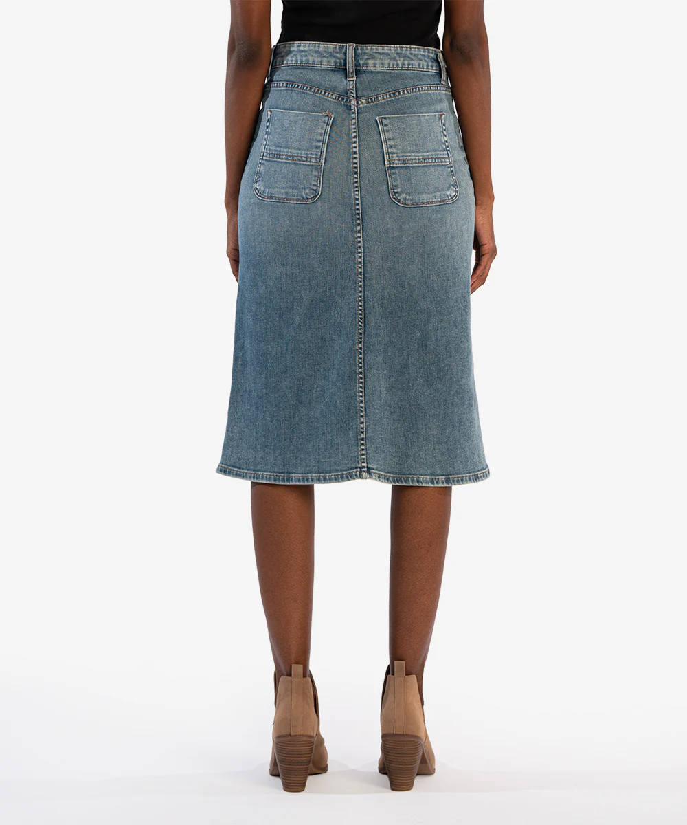 Kut From the Kloth Rose Denim Skirt