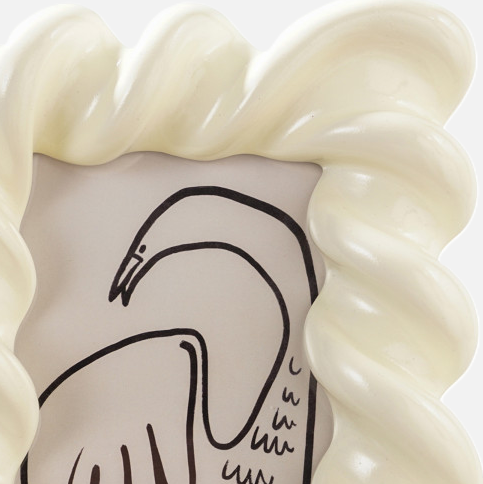 Twisted Resin Photo Frame, Cream