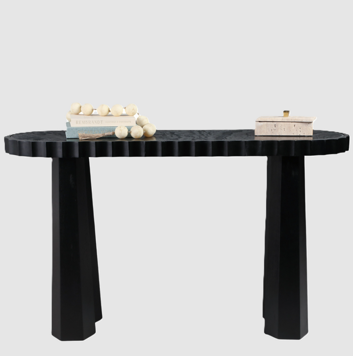 54" Luzia Metallic Marble Console Table - 13 Hub Lane   |  Console Tables