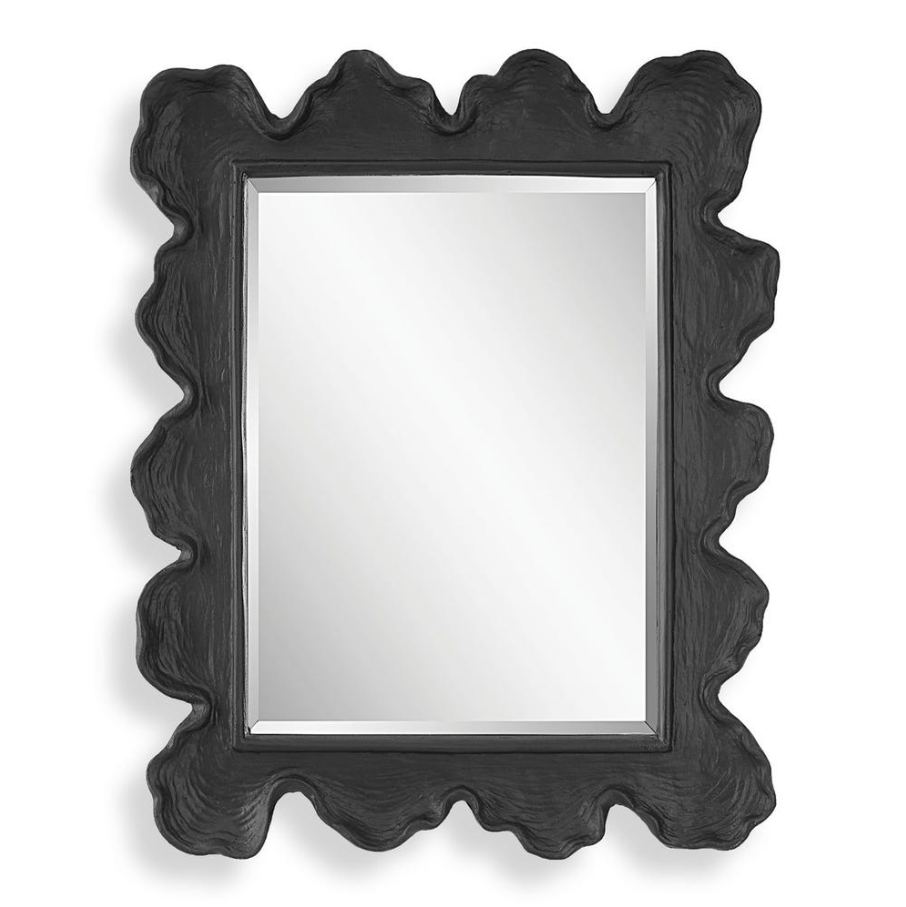 Sea Coral Mirror, Black - 13 Hub Lane   |  Rectangular Wall Mirrors