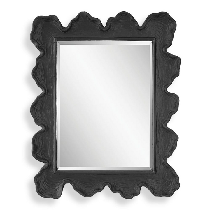Sea Coral Mirror, Black - 13 Hub Lane   |  Rectangular Wall Mirrors