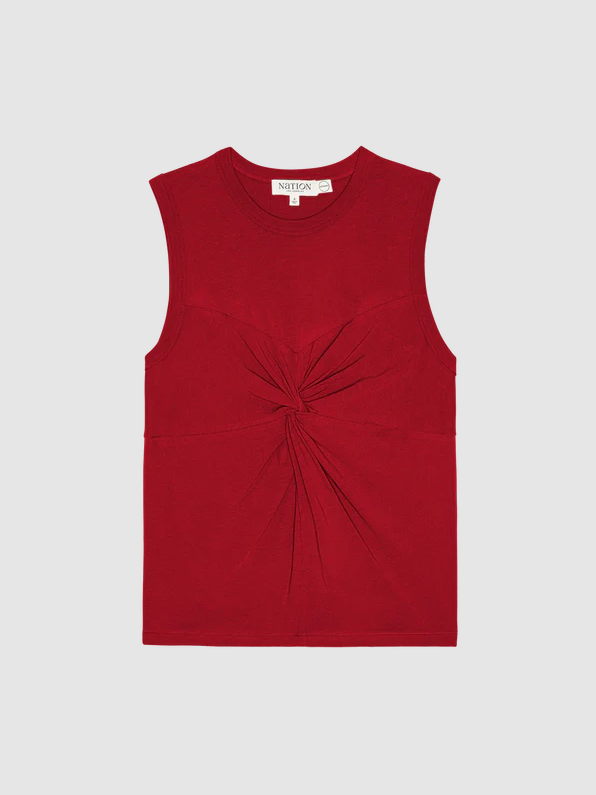 Neve Tank, Rio Red - 13 Hub Lane   |  Front Twist Shirts