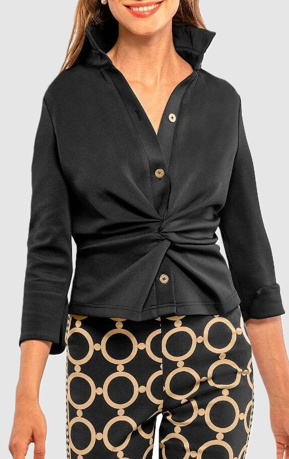 Twist & Shout Top, Solid Black